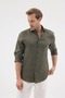 Italian Collar 100% Linen Comfort Fit Men's Shirt - 3
