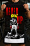 Never Give up 45X90 Sports Towel |   Colorful Digital Printing Durable Cotton Fabric