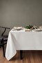 Capri Linen Textured Wrinkle-Free High-Quality White Tablecloth