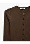 Slim Fit Long Sleeve Crew Neck Buttoned Knitwear Cardigan - 7