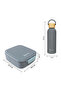 Mega Flex Bento Lunch Box 1864ml & Double Wall Stainless Steel Water Bottle 500ml – Graphite Grey - 9