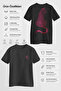 100% Cotton Half Oversize Black T-Shirt with Panther Silhouette Design - 3