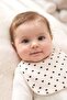 Baby Girl 2-Piece Cotton Bib with Heart Stripes and Snap Fasteners, Double Layer, Skin-Friendly (684304) - 3
