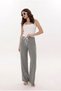 Women's Elastic Waist Lace-Up Wide-Leg Sweatpants - 2