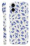 iPhone 17 Blue Doodle Protect Slim Glossy Full Covering Print Camera Protected Phone Case