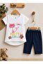 Cute Cat Printed Tights Two-Piece Summer Baby Girl Set - 3