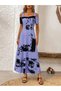 The Most Stylish Choice for Summer |   Women's Strap Detailed Off-Shoulder Long Single Jersey Dress - 2