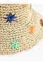 Floral Straw Bucket Hat - 4