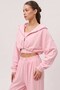 Women's 3-Piece Modal Set Nova Ease Pink – Crop Tank Top, Zip-Up Cardigan, and Adjustable Hem Bottoms - 8