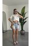 Women's Light Blue High Waist Jean Shorts – Basic Denim Shorts Casual Comfortable Fit Summer Denim Shorts - 2