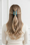Star Shaped Transparent Blue Hair Clip Claw Clip for Women Daily Use - 2
