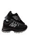 Unisex Flexible Comfortable Comfortable Fit Poly Sole Lace-Up Nubuck Black Shoes