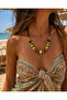 Bohemian Verdelia Handmade Natural Stone-Looking Beaded Women's Necklace - 3