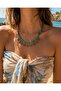 Bohemian Mireya Flower Turquoise Daisy Beaded Women's Necklace - 2