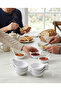 6 Pieces White Melamine Mini Sauce Bowls with Handles - 62 ml Snack, Side Dish, and Jam Bowl Set - 2
