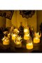 (ex15ex16ex40ex17ex18)5 pcs Eid Ramadan Mubarak Lantern,Indoor Candle Lantern Battery Included,Moon Star Castle Shape LED Lights Decor,Gift for Muslims Home Decor - 3