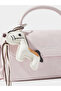 Solid Flap Handbag with Plush Charm - 3