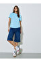 Blue Twisted Knot Detail Regular Fit T-Shirt - 2