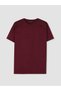 Lcw Everyday Burgundy Crew Neck Lace Detailed Women's T-Shirt - 4