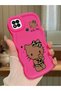 Poco C31 Compatible Case Camera Protector Red Silicone Couple Phone Case Kitty Pattern