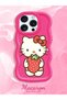 iPhone 14 Pro Compatible Case with Camera Protector Red Silicone Couple Phone Case Kitty Pattern - 2