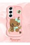 Tecno Camon 40 Compatible Case Camera Protector Pink Silicone Couple Phone Case Kitty Pattern - 2