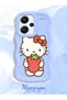 Redmi Note 13 Pro Plus 5g Compatible Case with Camera Protector Blue Silicone Couple Phone Case Kitty Pattern - 2