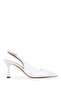 Women's Genuine Leather White Heeled Shoes