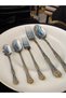 60 Piece 12 Person 18/10 Stainless Steel Gold Detail Cutlery Set (Packaged in a Bag) - 7
