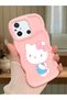 Redmi 11A Compatible Case Camera Protector Pink Silicone Couple Phone Case Kitty Pattern
