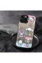 iPhone 17 Compatible Silicone Edge Hard Back Case Couple Phone Case with Cartoon Pattern - 6