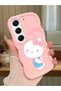 Tecno Camon 40 Compatible Case Camera Protector Pink Silicone Couple Phone Case Kitty Pattern