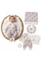 Spring Branch Embroidered Muslin 10 Piece Newborn Baby Girl Hospital Discharge Bodysuit Set 0-3 Months Boxed / Birth Gift - 4