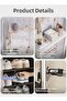SOTEN 6-Tier Shoe Rack Shoe Cabinet with Hooks, Entryway Shoe Organizer with Hanging Rod & Dustproof Curtain, Vertical Shoe Storage Cabinet with Top Shelf, Multi-Layer Shoes Rack for Entryway, Hallway - 5