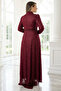 Belt Detailed Glittery Plus Size Hijab Evening Dress Tbselbb80 - 5