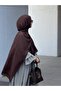 شال جاكار قطني فاخر - بني غامق - 8