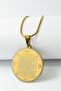 3.5 cm Plate Gold Color Double Sided Celcelutiye Vefki Embroidered 60 cm Italian Chain 316L Stainless Steel Necklace - 2