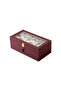 12 Drawer Leather Watch and Accessory Organizer Box with Glass Top |   Premium Watch Storage Box |   Cream, Brown, Black, Tan, Burgundy - 2