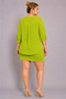 Large Size V-Neck Buttoned Stone Embroidered Capri Sleeve Pocket Thin Women's Shirt - 4