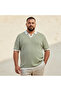 Men Short Sleeves Striped Johnny Collar Polo T-shirt