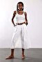 White Belted Wide Leg Trousers 261038 - 2