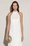 Nora Pleated Satin Dress White - 4