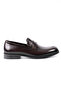 Genuine Leather Burgundy Loafer Men's Shoes - Leather Sole K1625