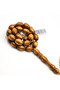 Golden Yusr Rosary 33 Beads 7x10mm Gold Oval Prayer Beads 12.5g Natural Cord Tassel - 3
