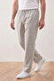 Men's Comfortable Fit 3-Piece Set Navy Blue Black Gray Linen Harem Pants Summer Casual Model - 4