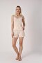 Thin Strap Heart Patterned Women's Shorts Pajama Set