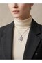 Steel Fatma Ana Hand Pendant with Evil Eye Beads and Zircon Stone Women's Necklace Silver Color - 2