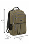 Unisex Canvas Fabric School Bag with Laptop Compartment, Daily Sports Travel Backpack - 6