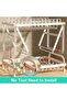 2-Tier Foldable Cutlery Drying Rack/Cup/Bottle Plate Organizer with Cutlery Rack and Cutting Board Rack and Drain Tray, Rotatable Drain System, Anti-Scratch Frosted Baked Craft Coating (White) - 4
