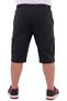 Men's Large Size, Suitable for Weight up to 177 Kilograms, Knee-Length Cargo Pocket Gabardine Capri Black - 3